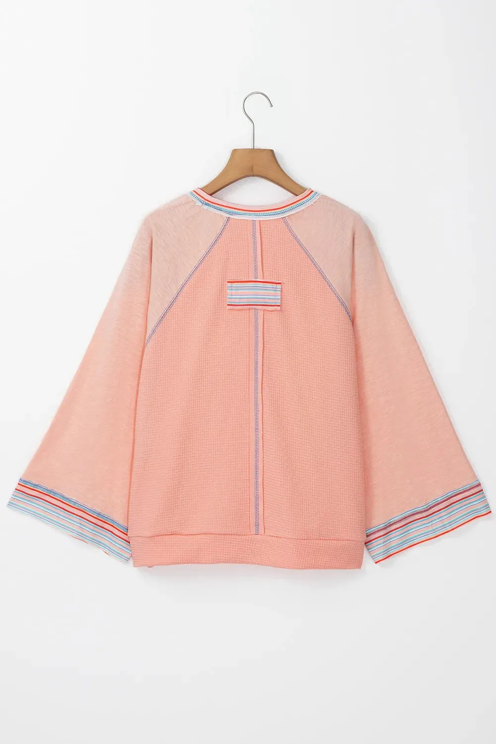 Waffle-Knit Round Neck Long Sleeve Top sold by Charming Charlie product image thumbnail 5