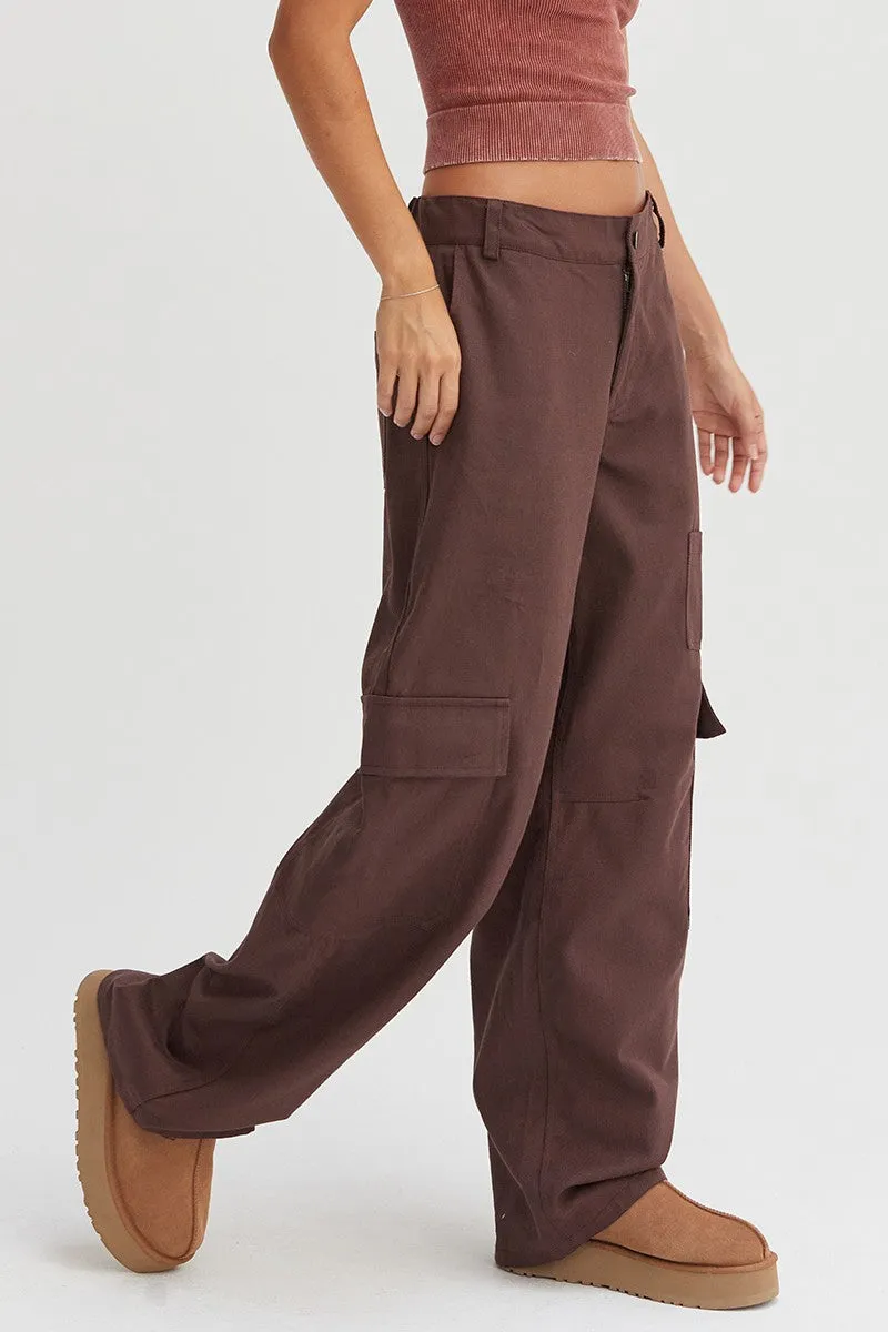 HYFVE Elastic Waist Wide-Leg Cargo Pants sold by Charming Charlie product image thumbnail 4