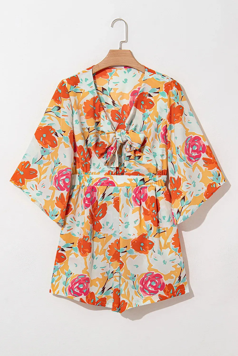 Tied Printed Half Sleeve Romper sold by Charming Charlie product image thumbnail 3