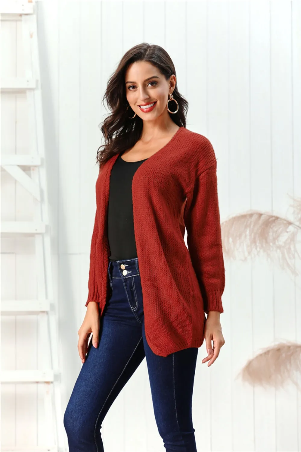 Open Front Long Sleeve Cardigan sold by Charming Charlie product image thumbnail 5