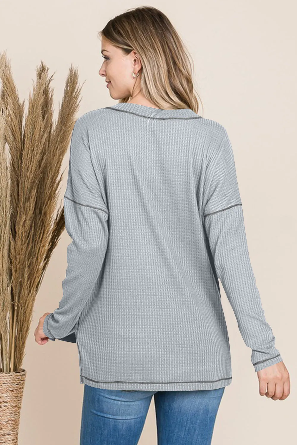 Reborn J V Neck Long Sleeve Top sold by Charming Charlie product image thumbnail 2