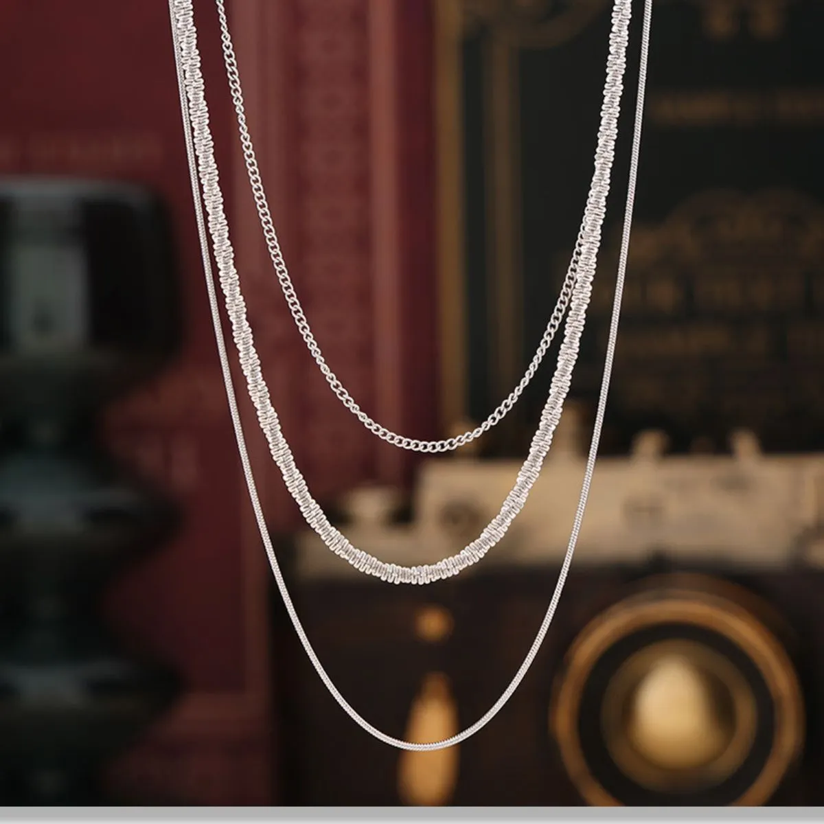 Titanium Steel Three-Layered Necklace sold by Charming Charlie product image thumbnail 5