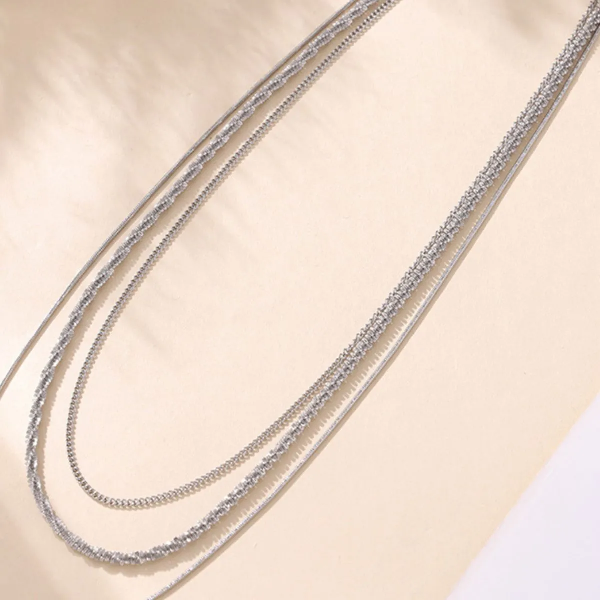 Titanium Steel Three-Layered Necklace sold by Charming Charlie product image thumbnail 4