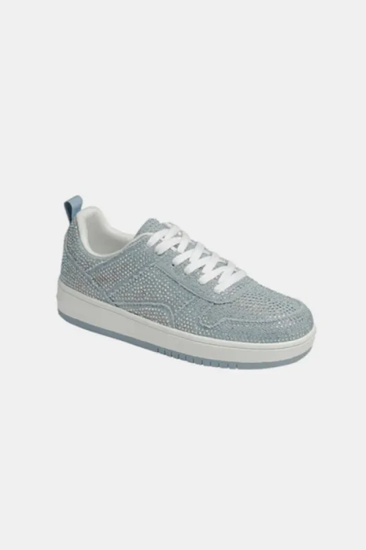 Forever Link Rhinestone Platform Flat Sneakers sold by Charming Charlie