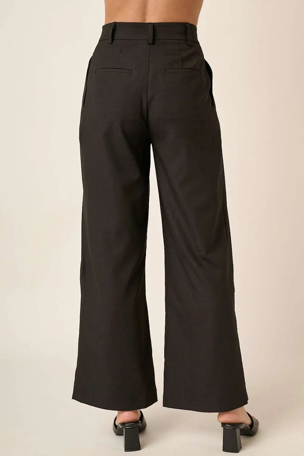 Mittoshop Deep Pleated High Waisted Wide Leg Pants sold by Charming Charlie product image thumbnail 5