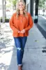 Casual Days Rust Loose Knit Henley Button Sweater sold by Charming Charlie