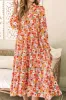 Boho Floral Collared Long Sleeve Dress sold by Charming Charlie