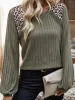 Leopard Round Neck Long Sleeve T-Shirt sold by Charming Charlie