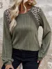 Leopard Round Neck Long Sleeve T-Shirt sold by Charming Charlie