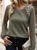 Leopard Round Neck Long Sleeve T-Shirt sold by Charming Charlie