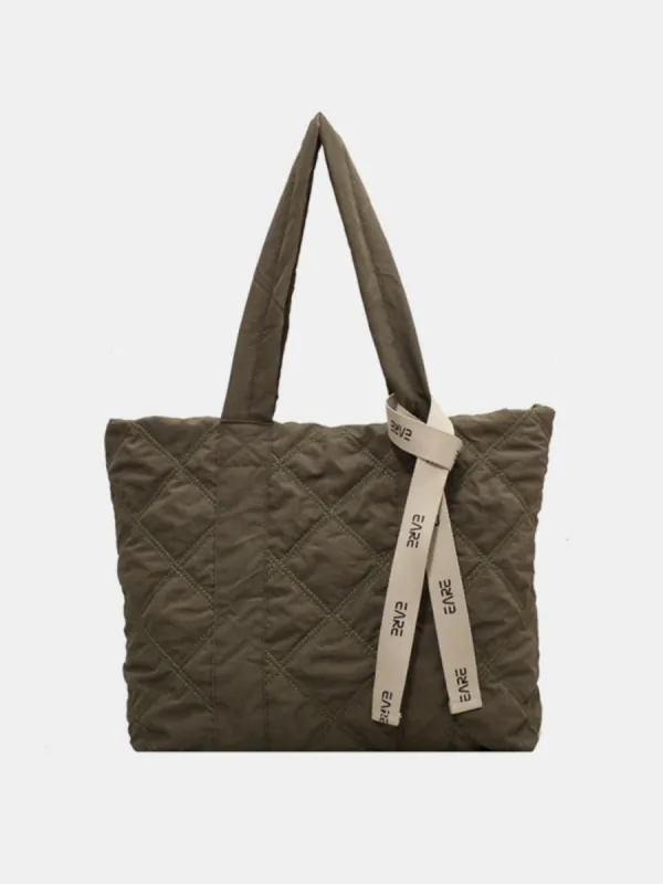 Quilted Nylon Large Tote Bag sold by Charming Charlie
