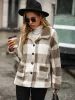 Plaid Collared Neck Button Down Jacket sold by Charming Charlie