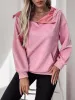 Perfee Oblique Zipper Long Sleeve Hoodie sold by Charming Charlie