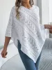 Cable-Knit Openwork Three-Quarter Sleeve Sweater sold by Charming Charlie