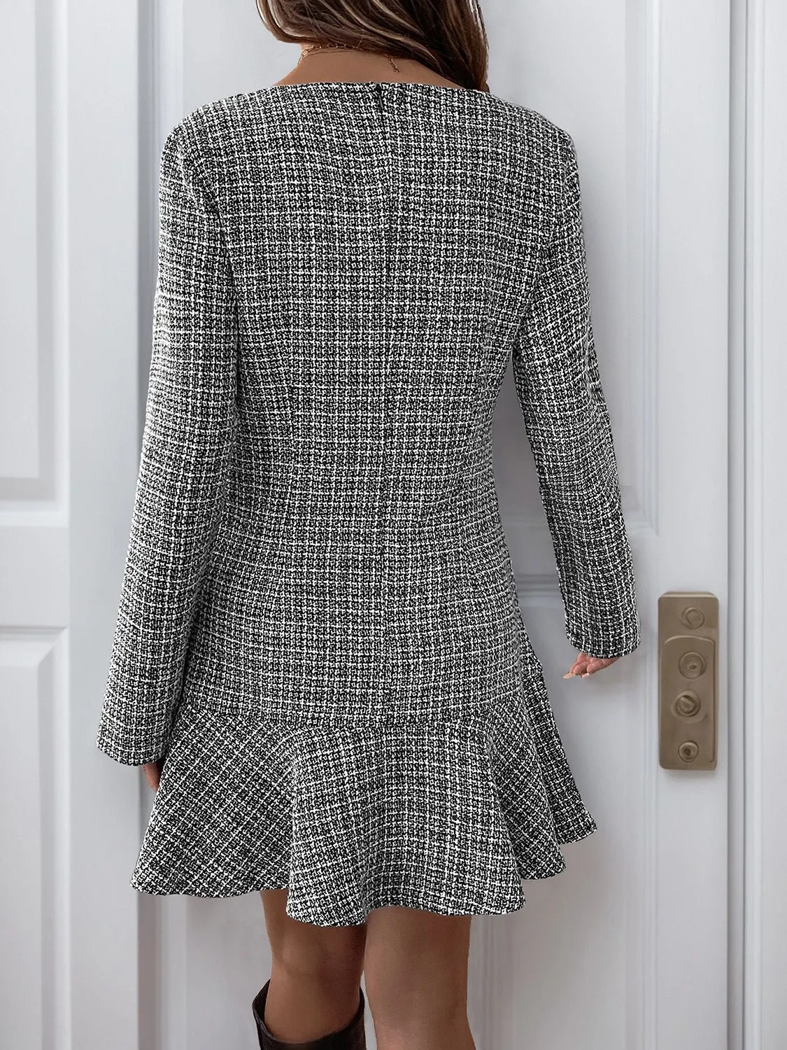 Perfee Asymmetric Long Sleeve Mini Dress sold by Charming Charlie product image thumbnail 2