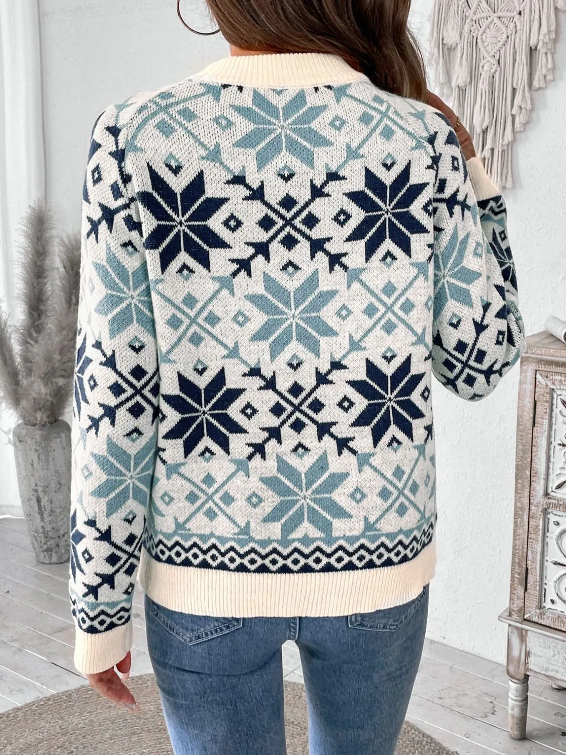 Perfee Graphic Round Neck Long Sleeve Sweater sold by Charming Charlie product image thumbnail 2