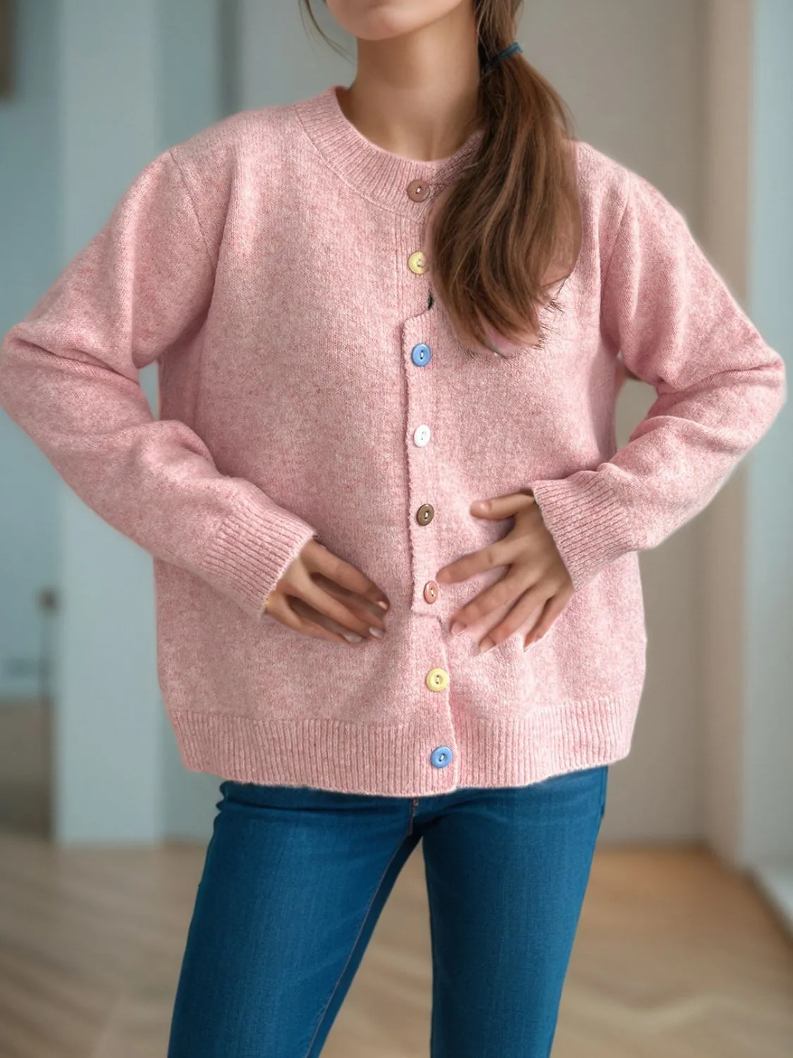 Button Down Long Sleeve Cardigan sold by Charming Charlie product image thumbnail 4