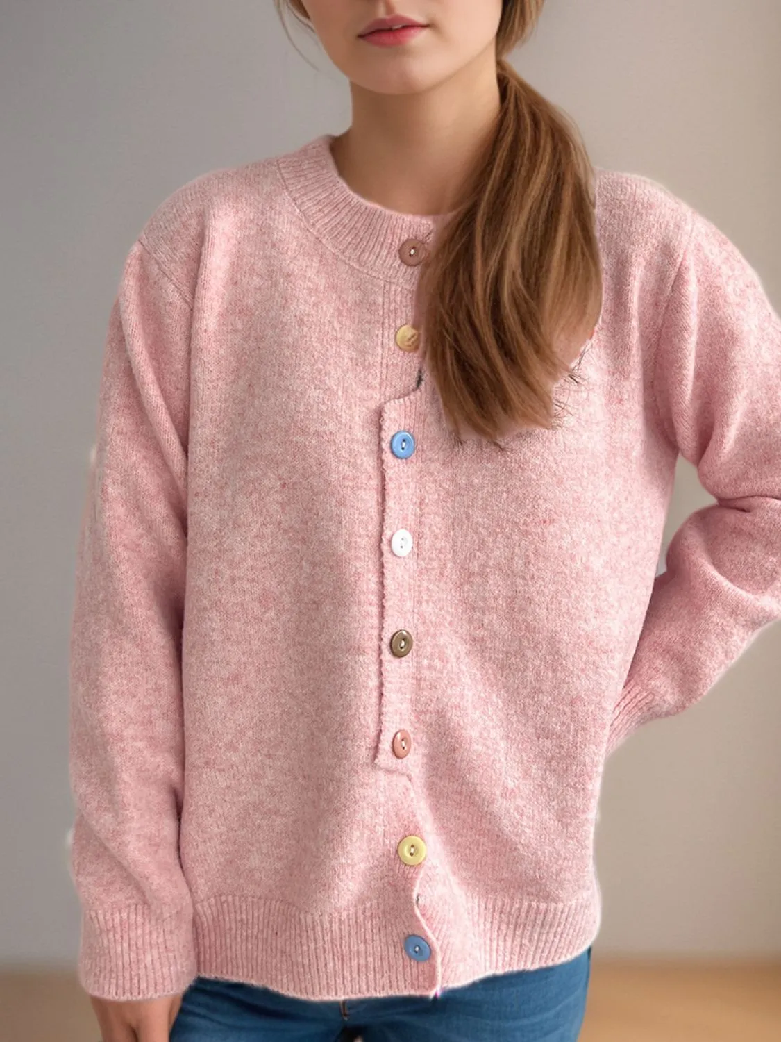 Button Down Long Sleeve Cardigan sold by Charming Charlie product image thumbnail 3