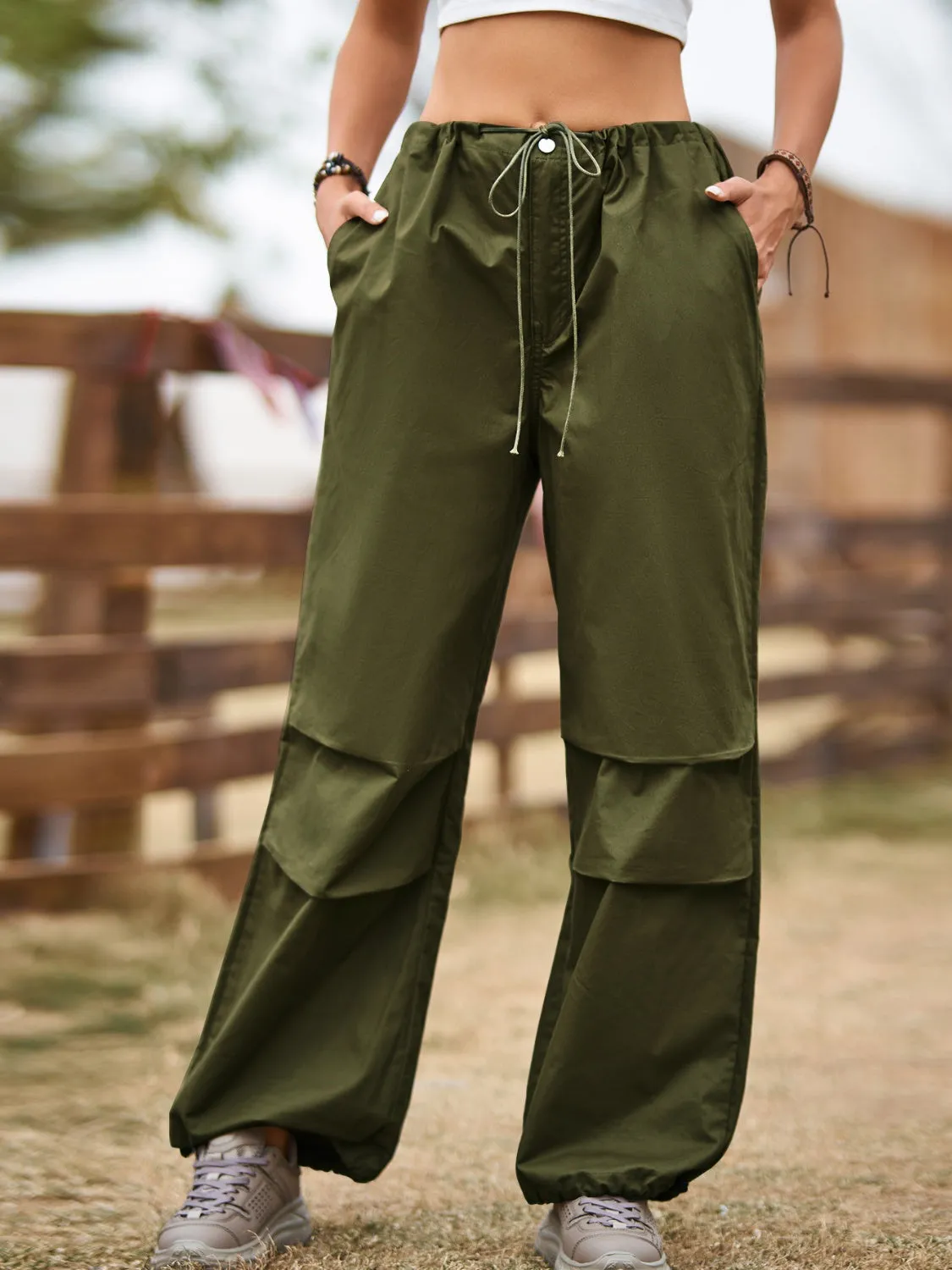 Drawstring Joggers with Pockets sold by Charming Charlie product image thumbnail 3