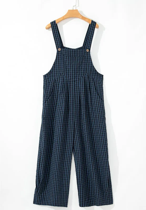 Plaid Wide Strap Wide Leg Overalls sold by Charming Charlie product image thumbnail 5