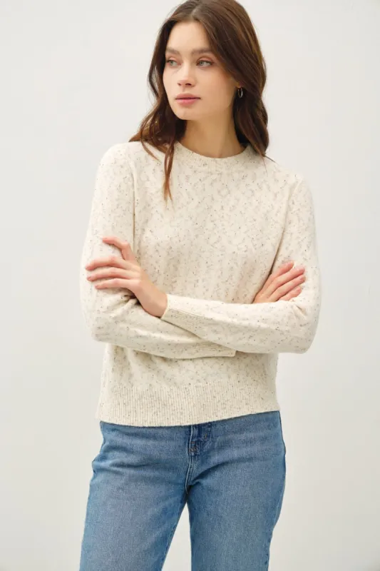 Be Cool Heathered Round Neck Long Sleeve Sweater sold by Charming Charlie
