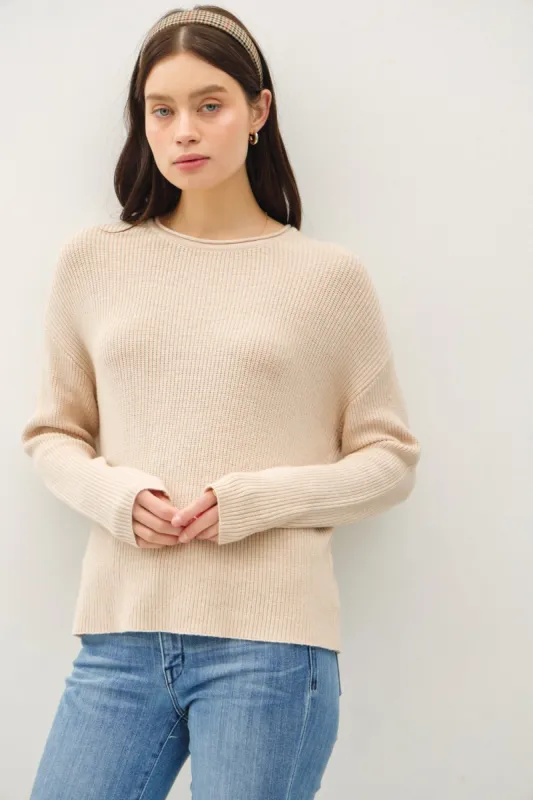 Be Cool Round Neck Long Sleeve Sweater sold by Charming Charlie