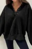 Half Snap Long Sleeve Sweatshirt sold by Charming Charlie