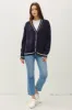 Be Cool Contrast Trim Cable-Knit V-Neck Cardigan sold by Charming Charlie
