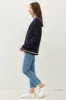 Be Cool Contrast Trim Cable-Knit V-Neck Cardigan sold by Charming Charlie
