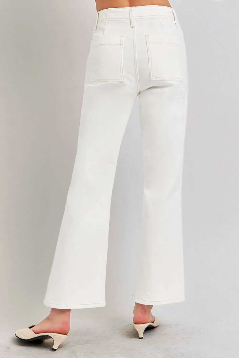 RISEN High Rise Ankle Flare Jeans with Patch Pockets sold by Charming Charlie product image thumbnail 2