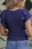 Textured Round Neck Cap Sleeve Top sold by Charming Charlie