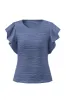 Textured Round Neck Cap Sleeve Top sold by Charming Charlie