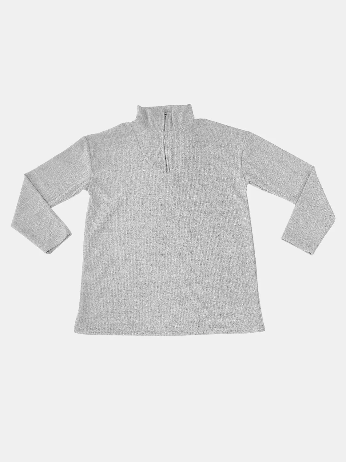 Full Size Quarter Zip Long Sleeve Top sold by Charming Charlie product image thumbnail 2