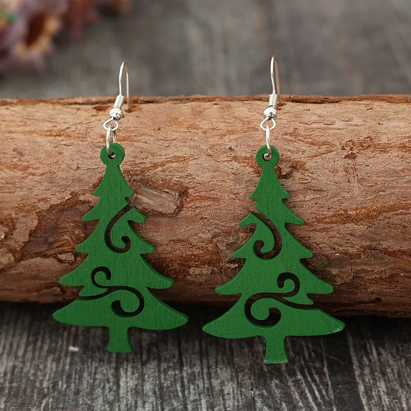 Christmas Tree Wooden Earrings sold by Charming Charlie product image thumbnail 2