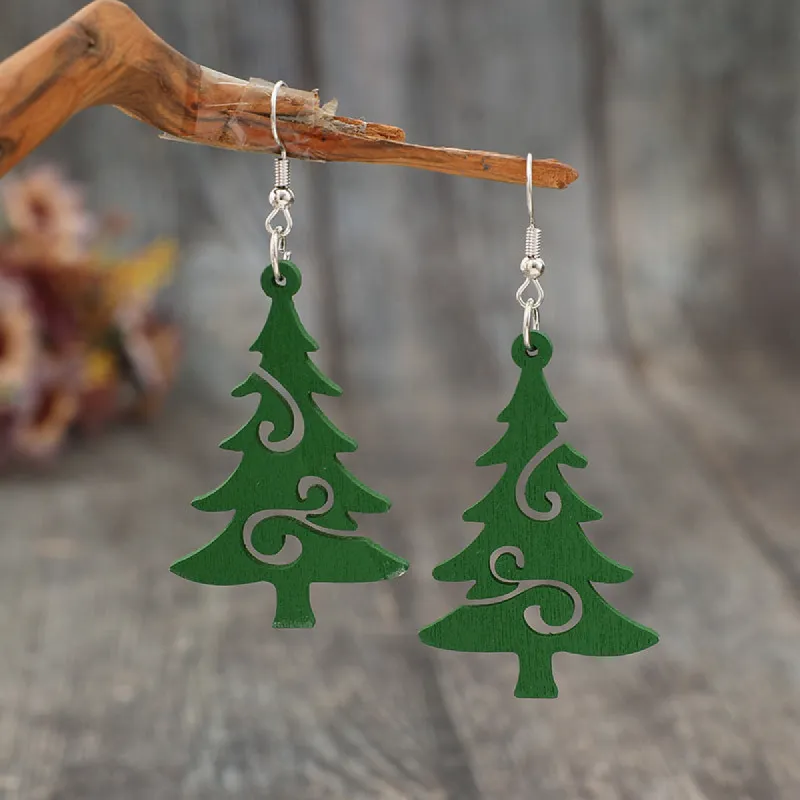 Christmas Tree Wooden Earrings sold by Charming Charlie