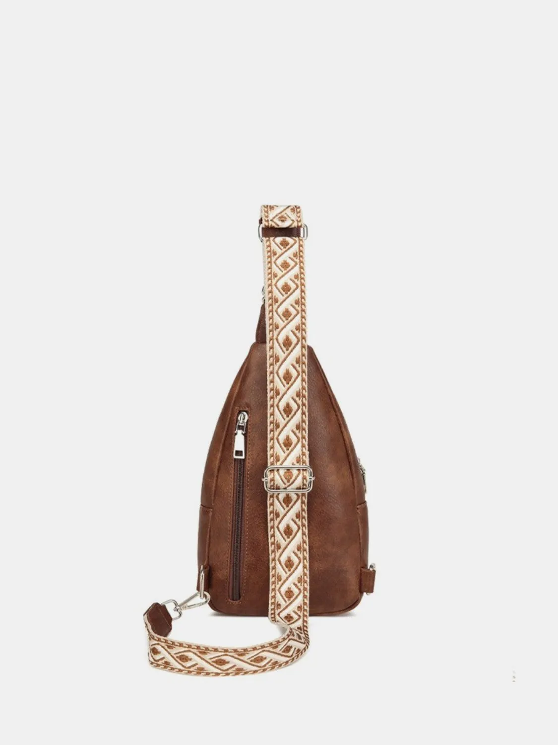 PU Leather Crossbody Bag with Two Detachable Strap sold by Charming Charlie product image thumbnail 4