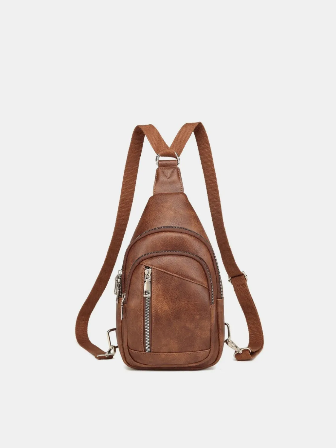 PU Leather Crossbody Bag with Two Detachable Strap sold by Charming Charlie product image thumbnail 5
