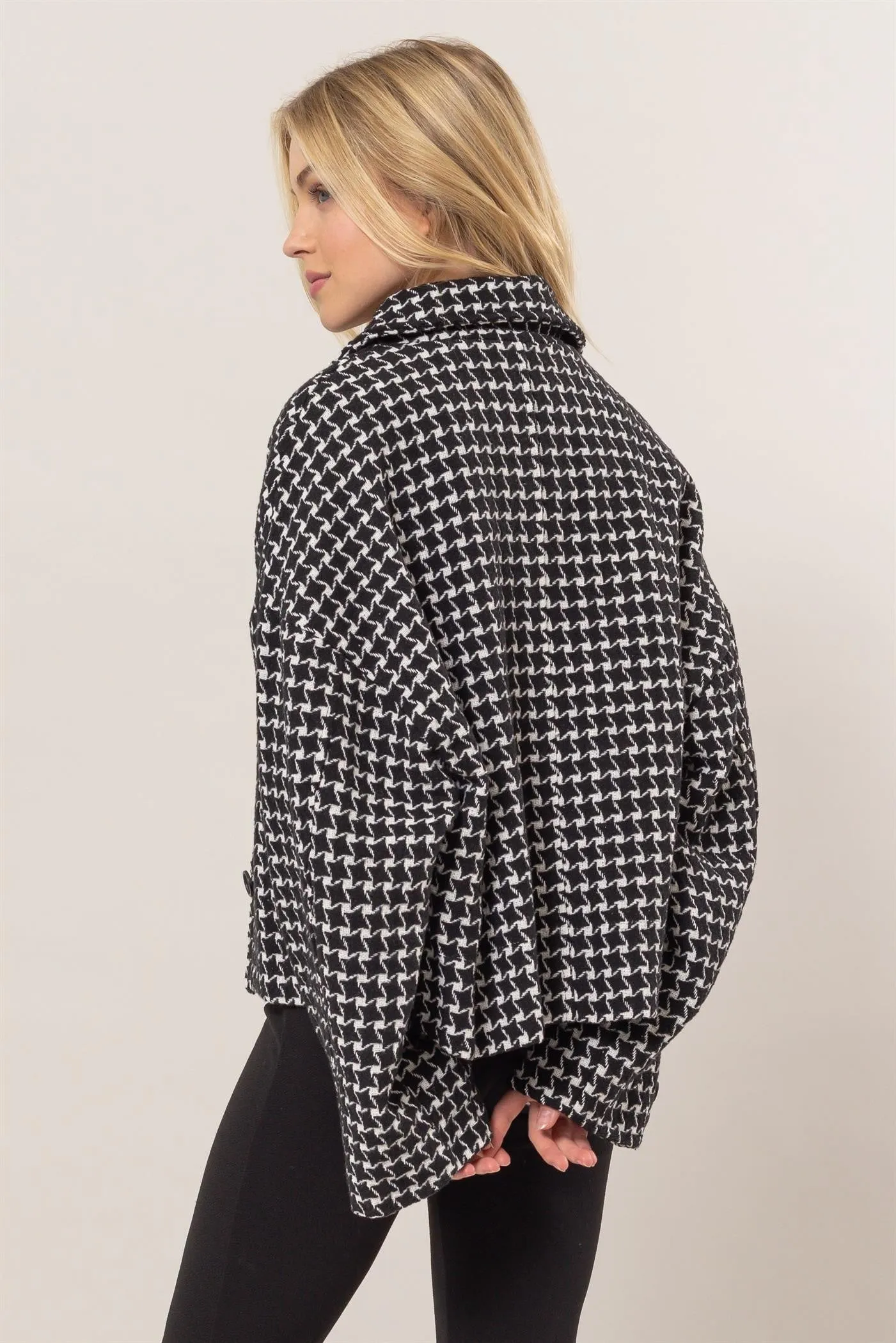 HYFVE Tweed Plaid Button Up Collared Neck Jacket sold by Charming Charlie product image thumbnail 2