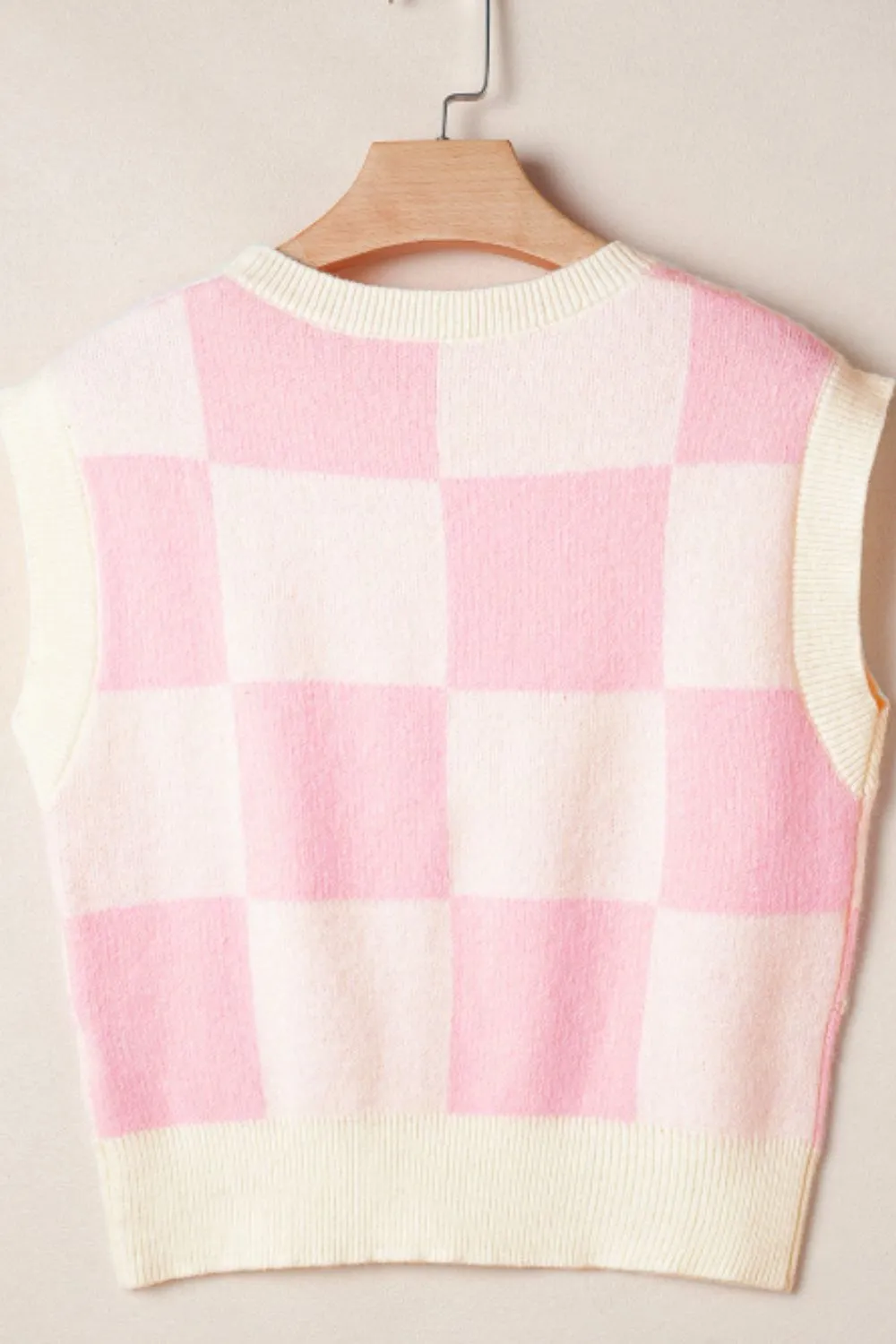 Bow Checkered Round Neck Sweater Vest sold by Charming Charlie product image thumbnail 5