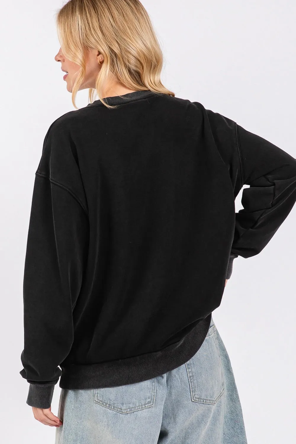 SAGE + FIG USA Letter Patch Round Neck Sweatshirt sold by Charming Charlie product image thumbnail 2