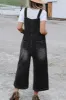 Distressed Wide Strap Denim Overalls sold by Charming Charlie