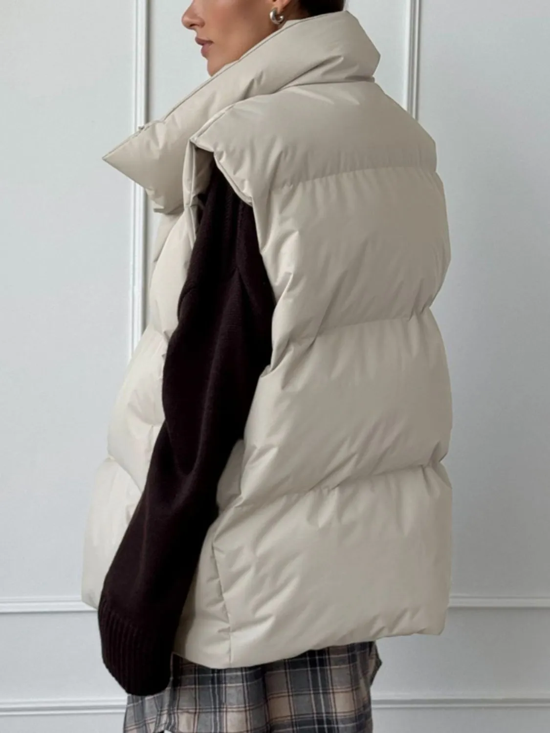 Zip Up Turtleneck Vest Coat sold by Charming Charlie product image thumbnail 3