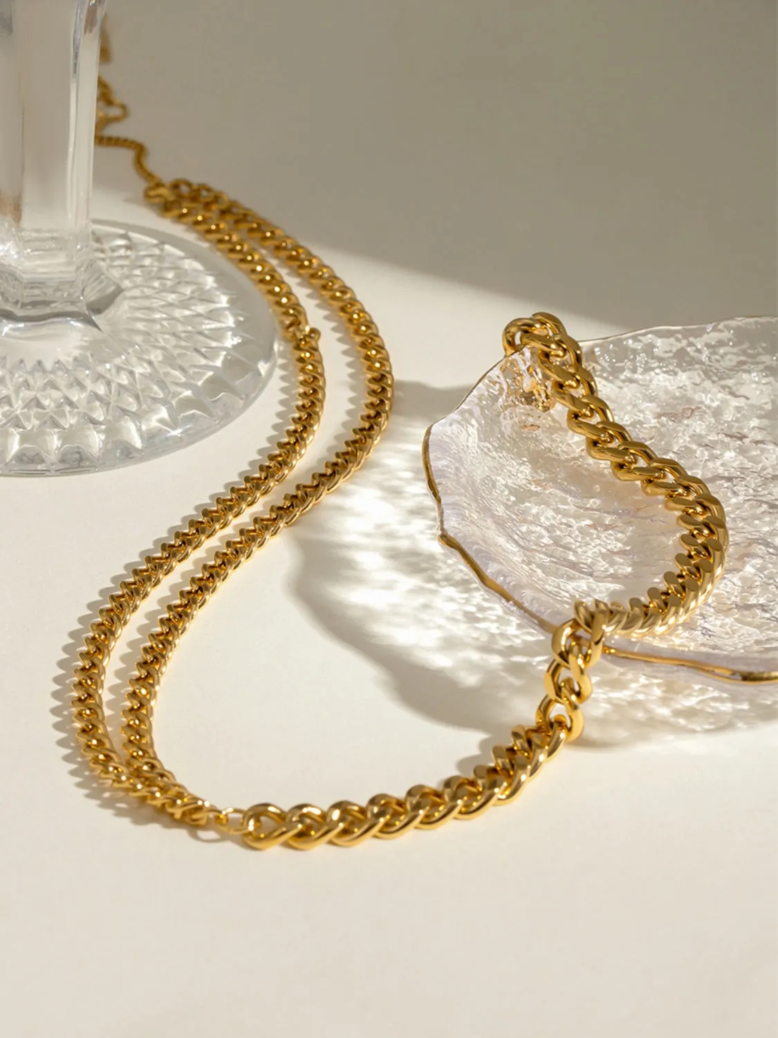18K Gold-Plated Stainless Steel Double-Layered Necklace sold by Charming Charlie product image thumbnail 5