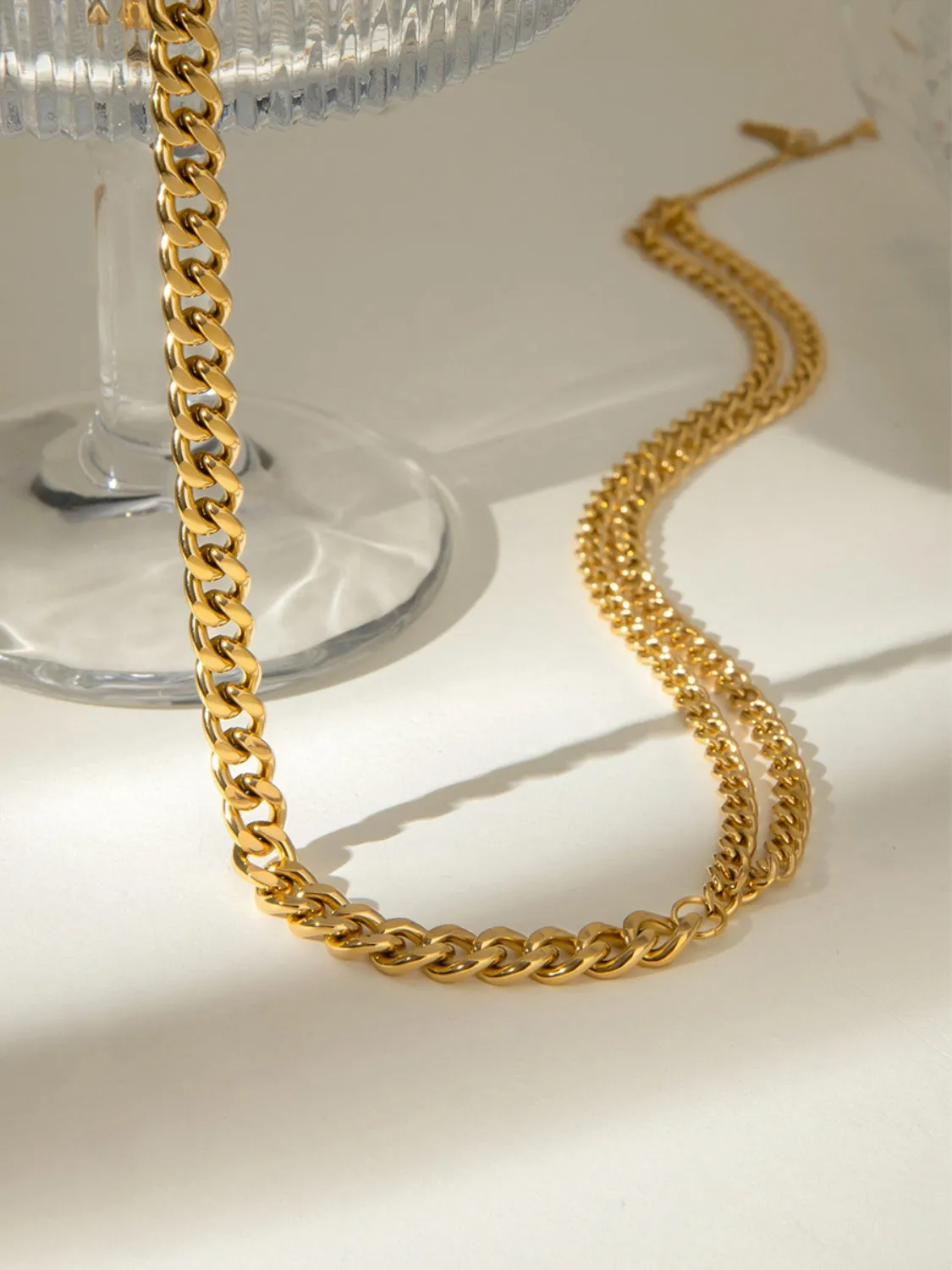 18K Gold-Plated Stainless Steel Double-Layered Necklace sold by Charming Charlie product image thumbnail 3