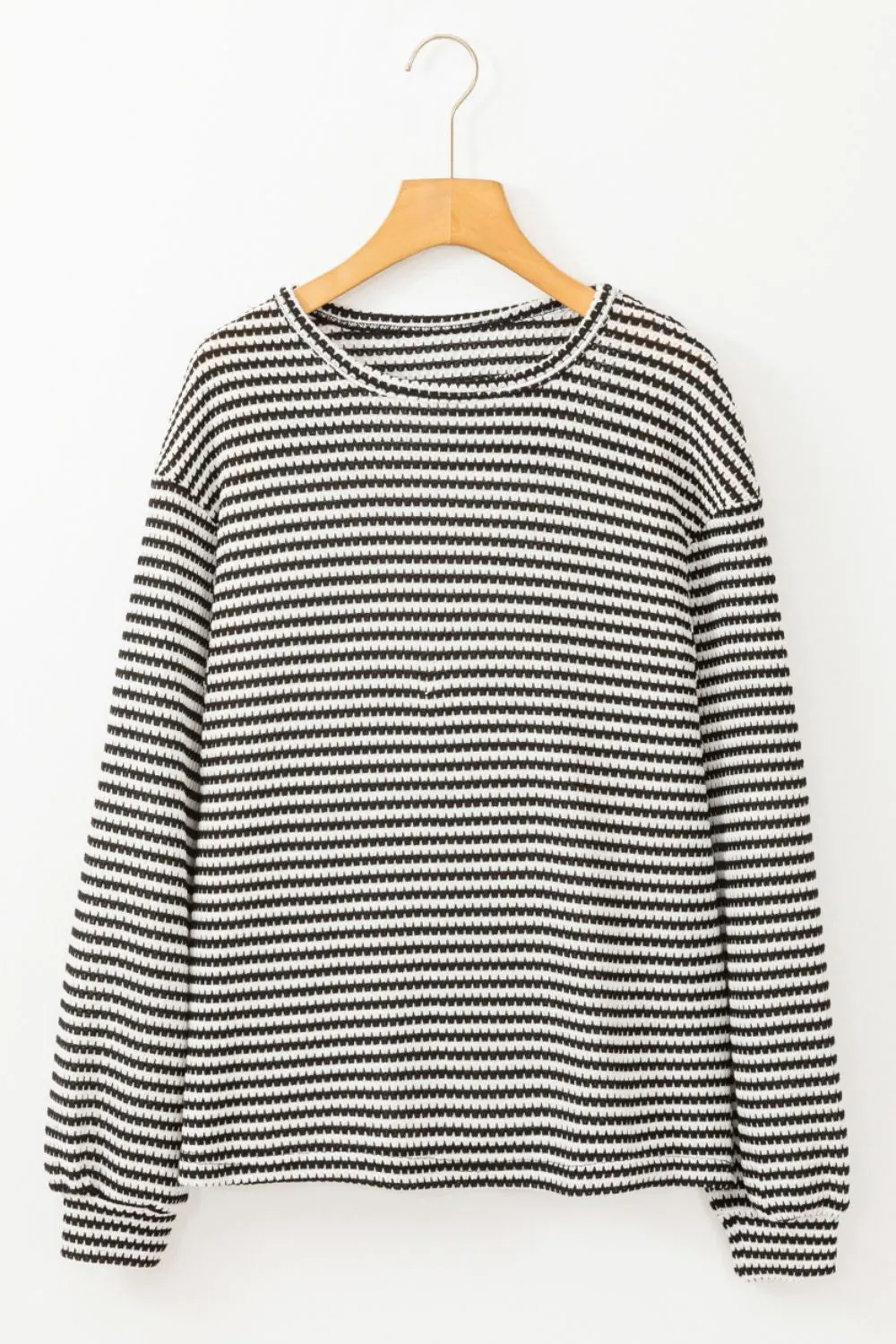Striped Round Neck Long Sleeve Top sold by Charming Charlie product image thumbnail 5