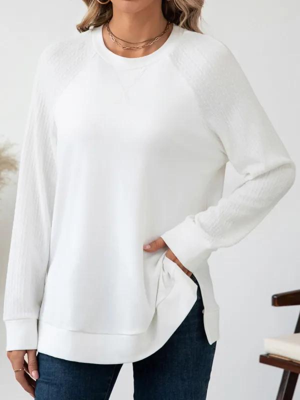Round Neck Raglan Sleeve Top sold by Charming Charlie