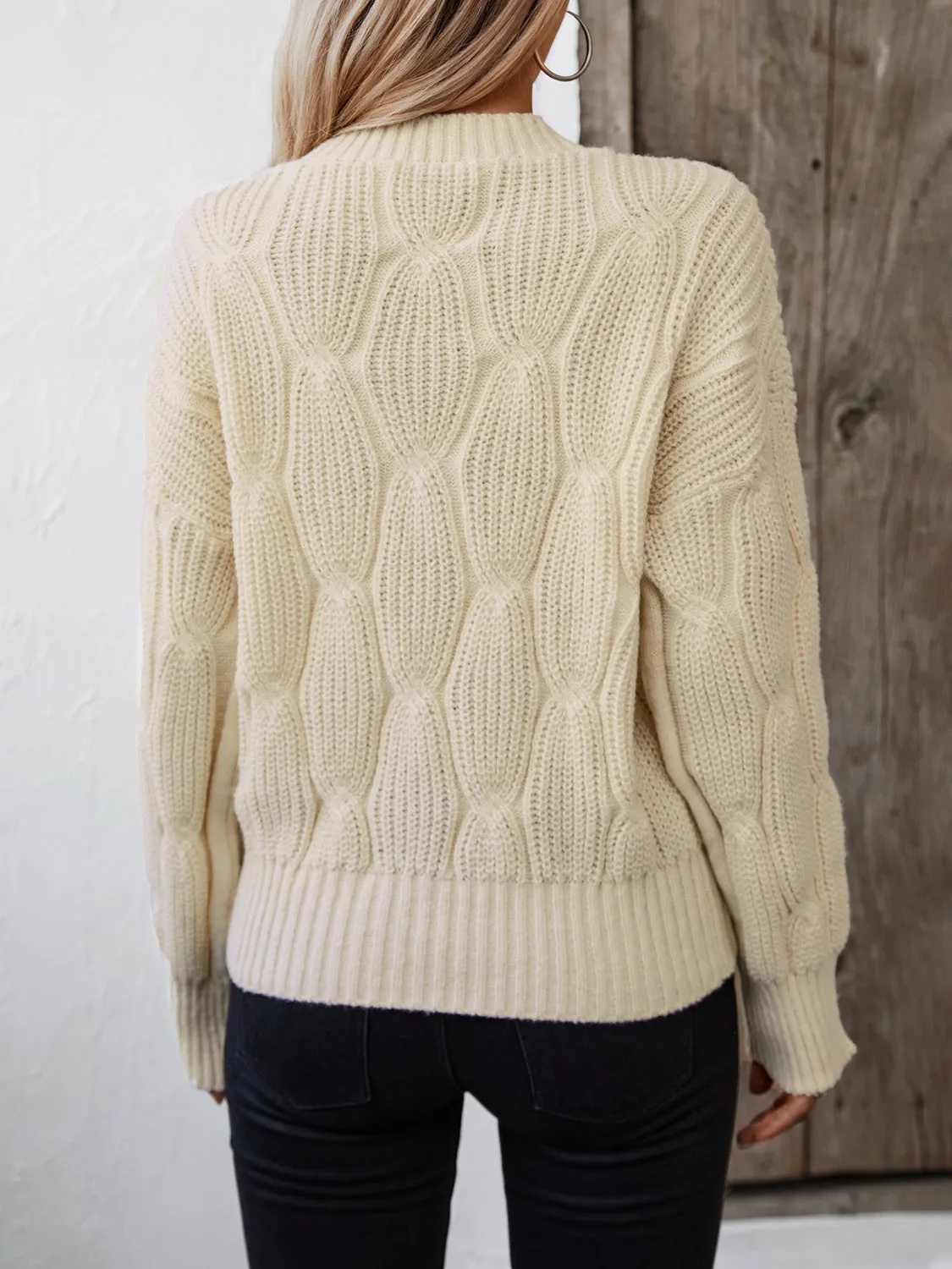 Round Neck Dropped Shoulder Sweater sold by Charming Charlie product image thumbnail 3