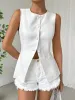Button Down Round Neck Vest sold by Charming Charlie