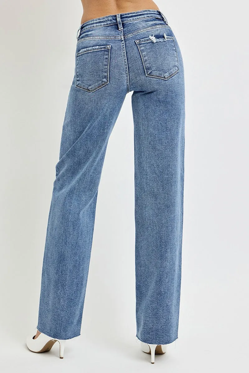 RISEN Full Size High Rise Straight Leg Jeans with Pockets sold by Charming Charlie product image thumbnail 2