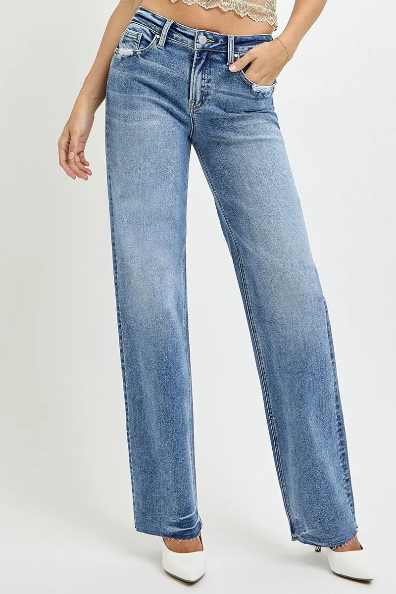 RISEN Full Size High Rise Straight Leg Jeans with Pockets sold by Charming Charlie